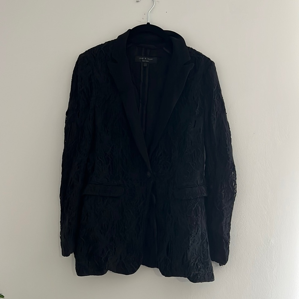 Rag & bone blazer, black, lace size 2
